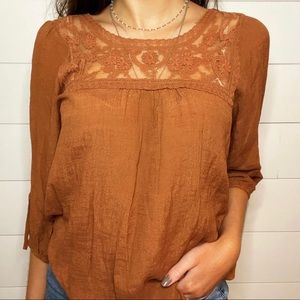 lace detail blouse